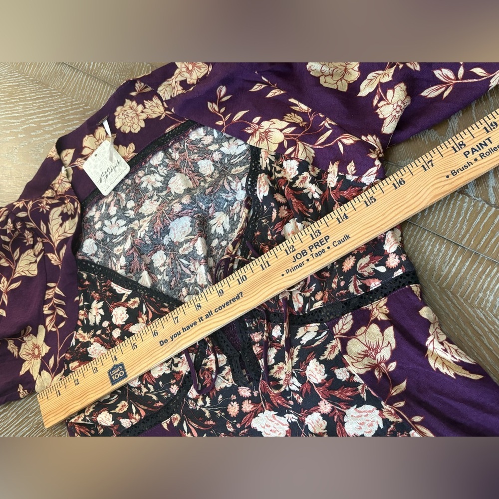 Free People Odette Floral‎ Long Sleeve Tunic NWT XSmall - Picture 13 of 14